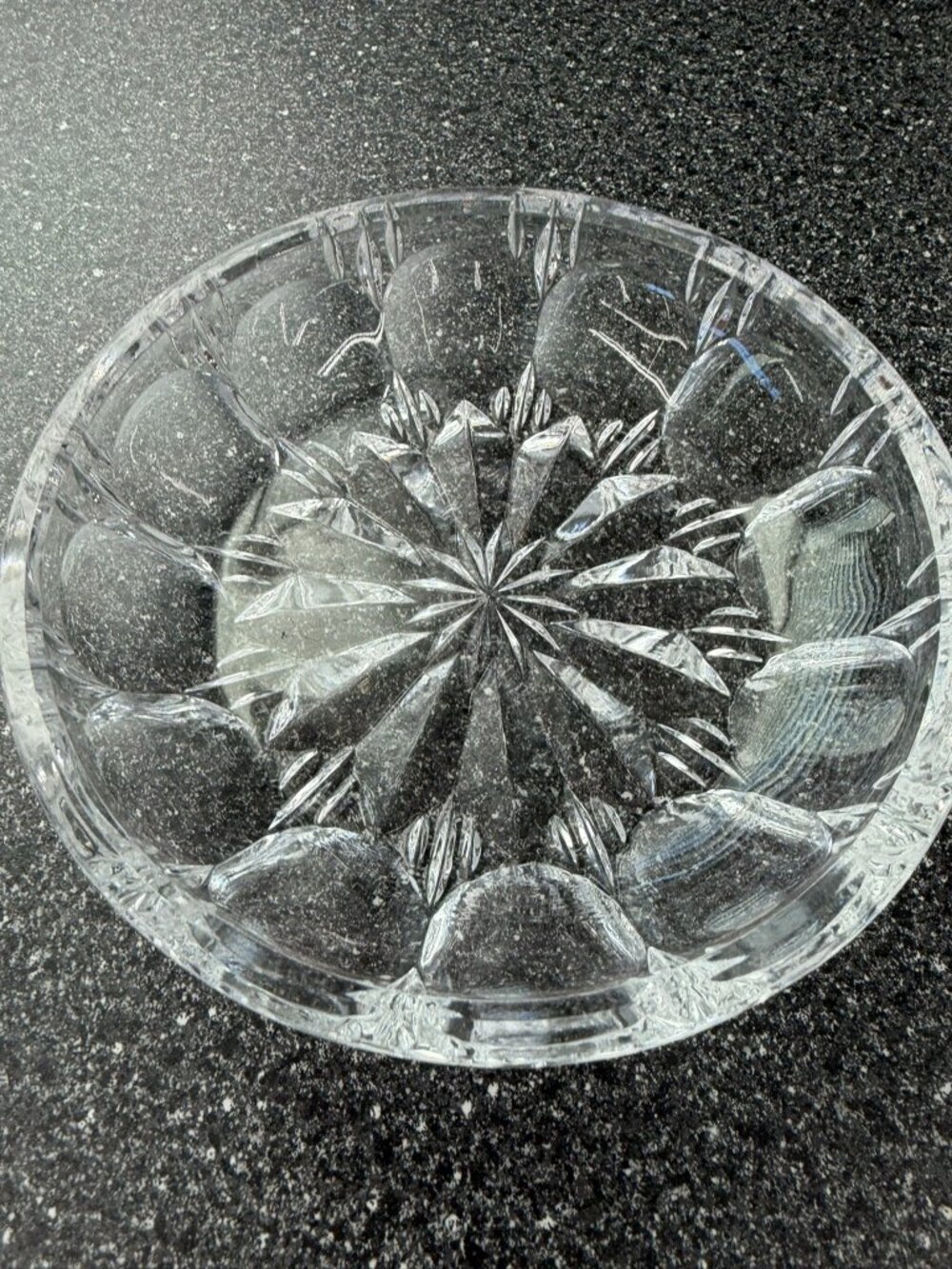 Vintage Divided Glass Relish Dish 7" Starburst Appetizer Serving Tray